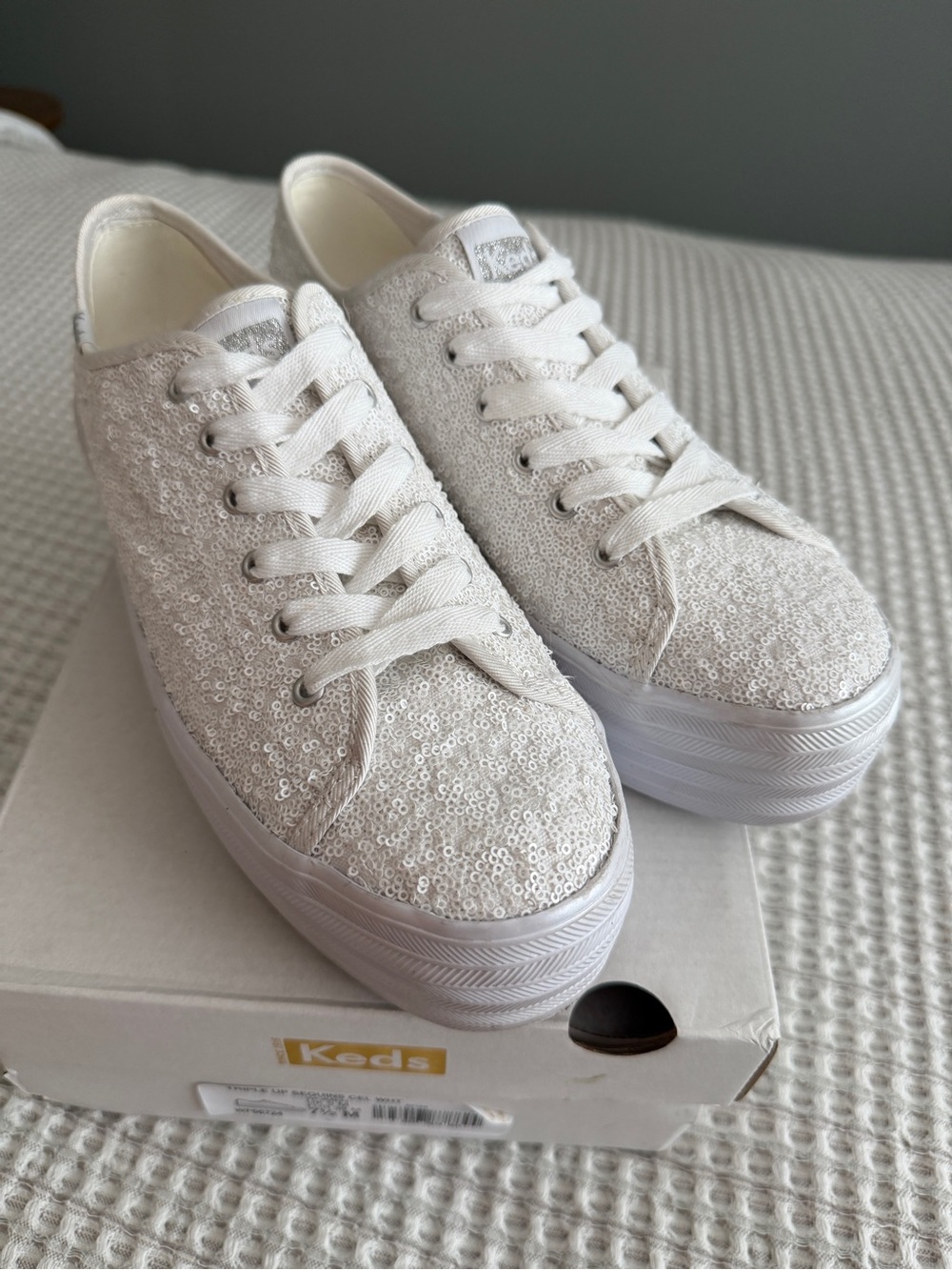 Keds Triple Up Sequins Platform Sneakers - Picture 3 of 15